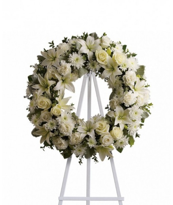 Serenity Wreath · T239-3A - Teleflora · Flower Delivery ...